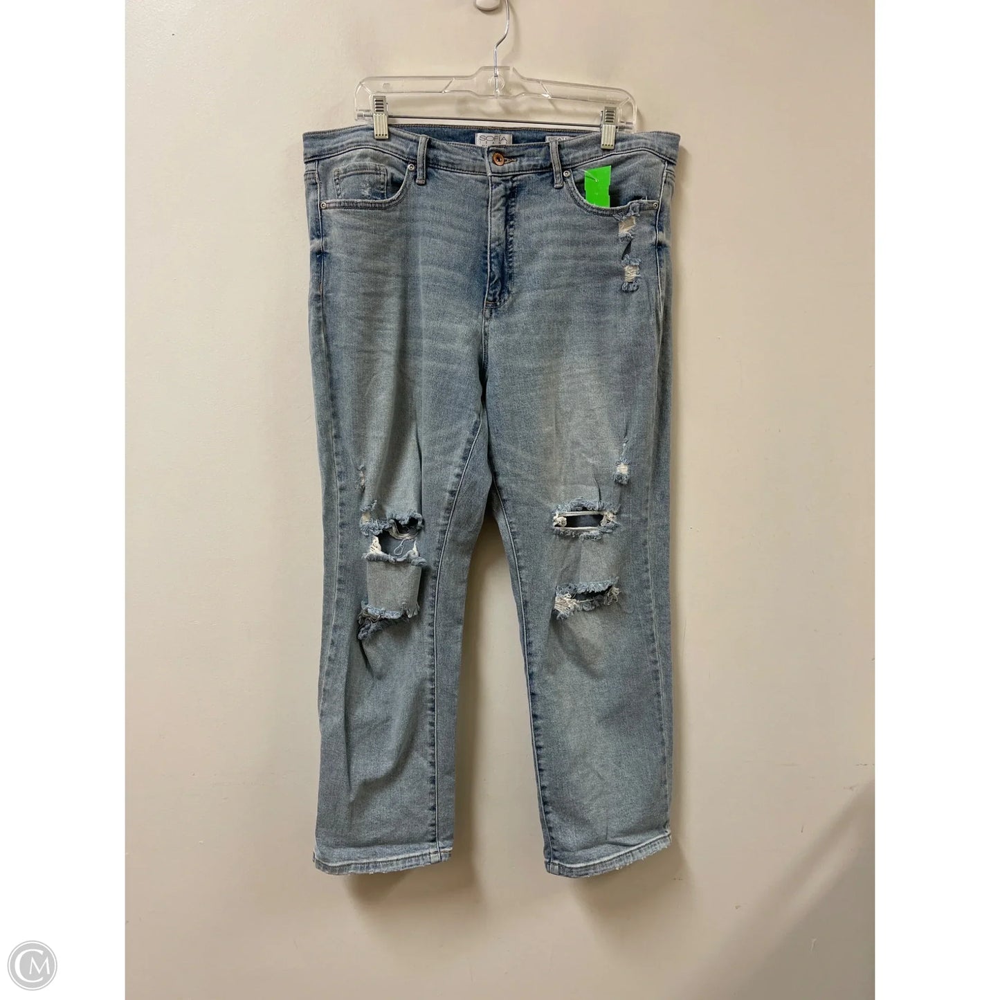 Jeans Straight By Sofia By Sofia Vergara In Blue Denim, Size: 14