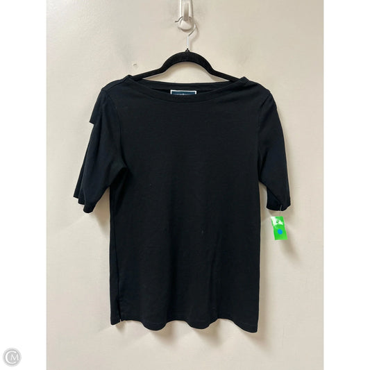 Top Short Sleeve By Karen Scott In Black, Size: M
