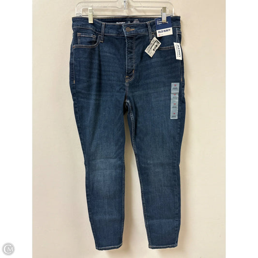 Jeans Skinny By Old Navy In Blue Denim, Size: 14