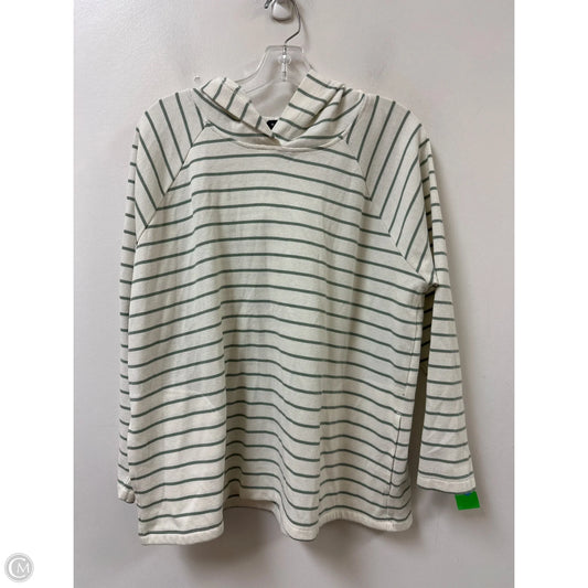 Sweatshirt Hoodie By Clothes Mentor In Green & White, Size: Xl