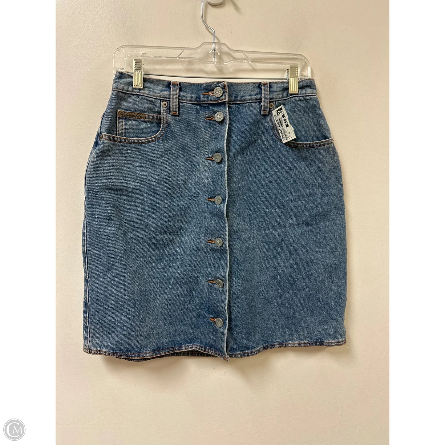 Skirt Mini & Short By Calvin Klein In Blue Denim, Size: 10
