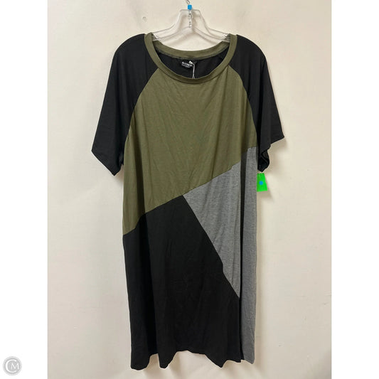 Dress Casual Short By Bloomchic In Black & Green, Size: 3x