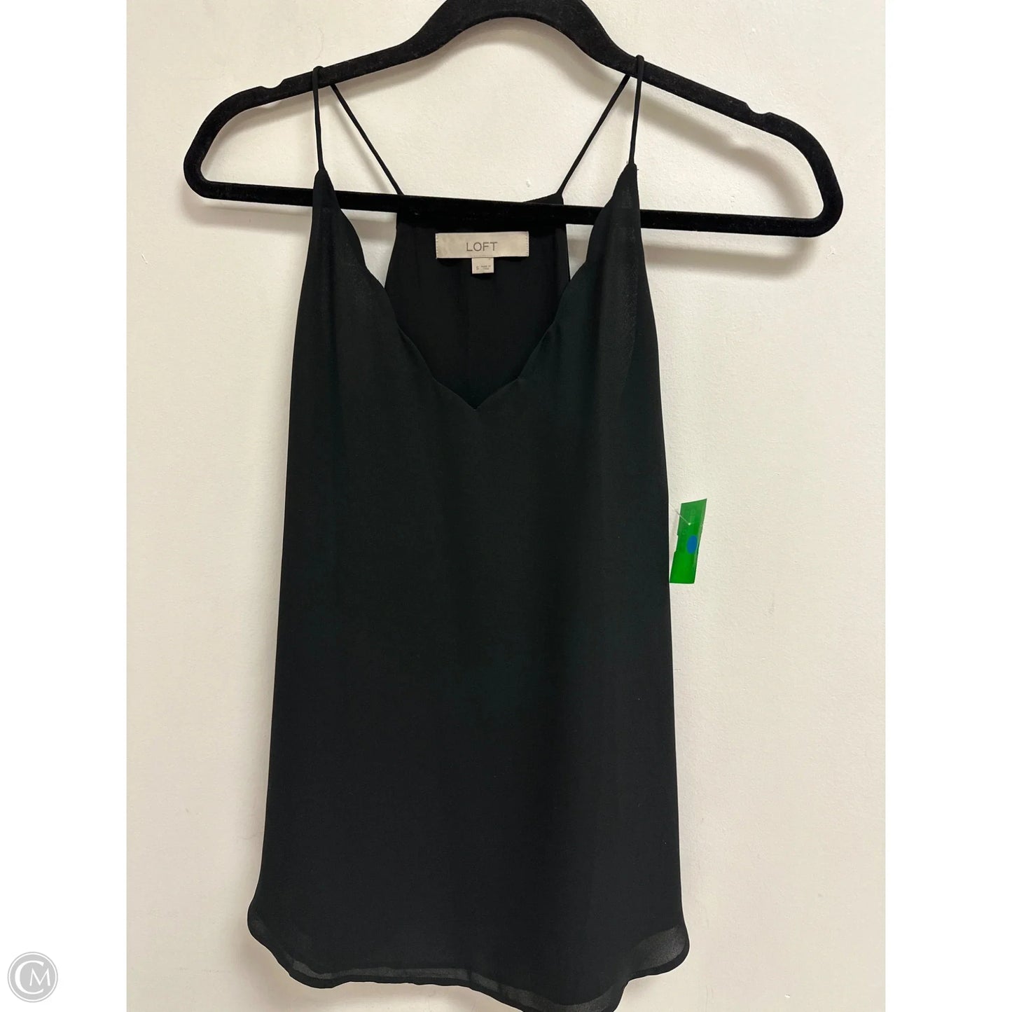 Top Sleeveless By Loft In Black, Size: S