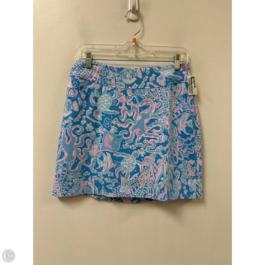 Skort Designer By Lilly Pulitzer In Blue & Purple, Size: 4