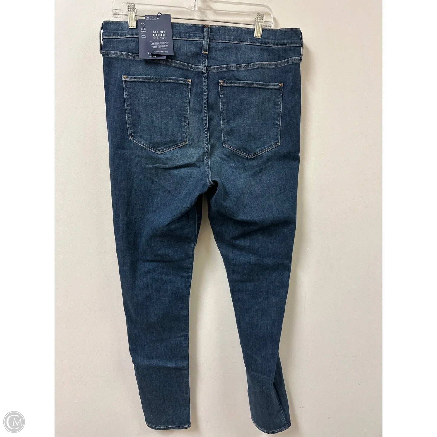 Jeans Skinny By Gap In Blue Denim, Size: 16