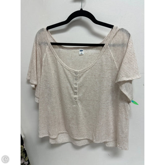 Top Short Sleeve By Old Navy In Cream, Size: Xl