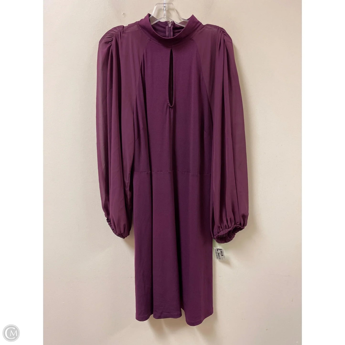 Dress Casual Midi By Eloquii In Purple, Size: Xl