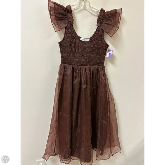 Dress Casual Midi By Clothes Mentor In Brown, Size: S