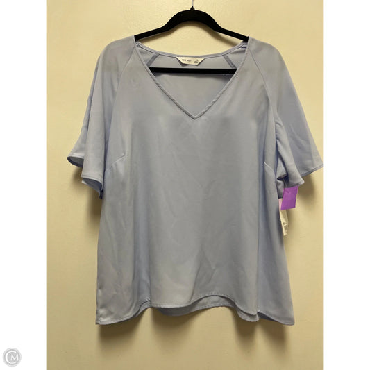 Top Short Sleeve By Nine West In Blue, Size: Xl