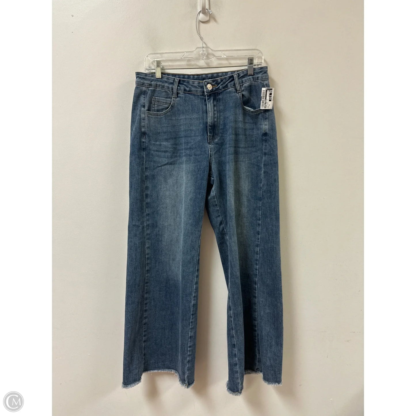 Jeans Wide Leg By Trendy Queen In Blue Denim, Size: 12