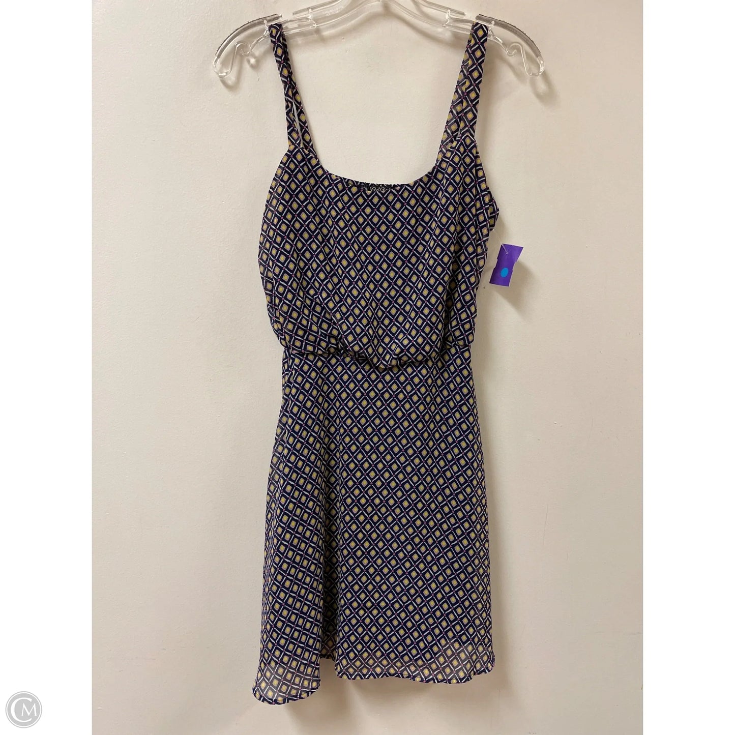 Dress Casual Short By Bebop In Purple & Yellow, Size: S