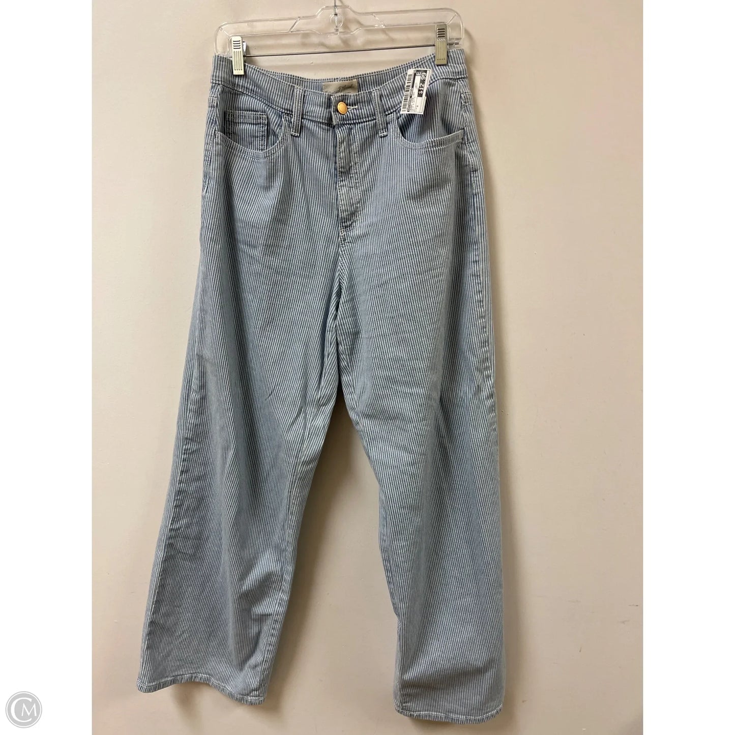 Jeans Wide Leg By Universal Thread In Blue & White, Size: 8