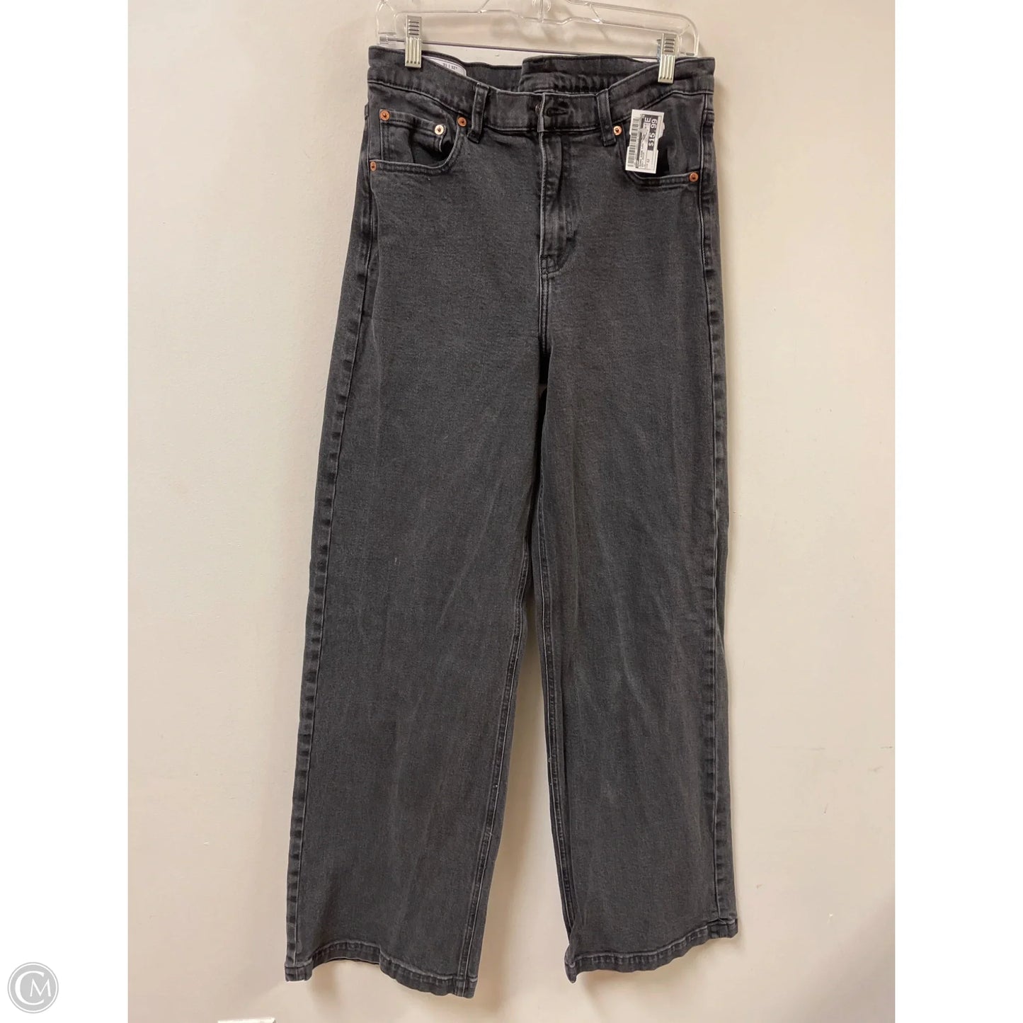 Jeans Wide Leg By Gap In Grey Denim, Size: 12