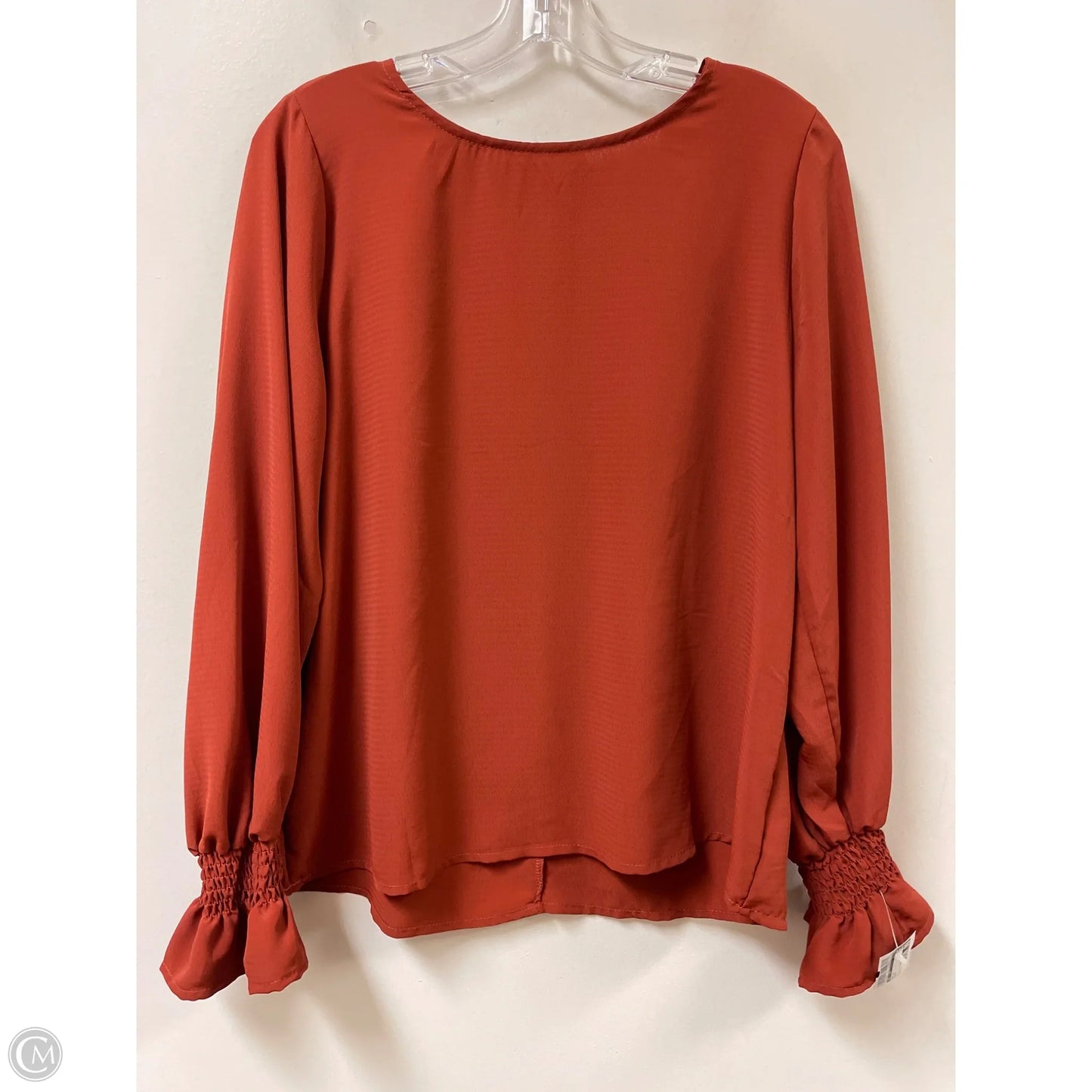 Top Long Sleeve By She + Sky In Orange, Size: L