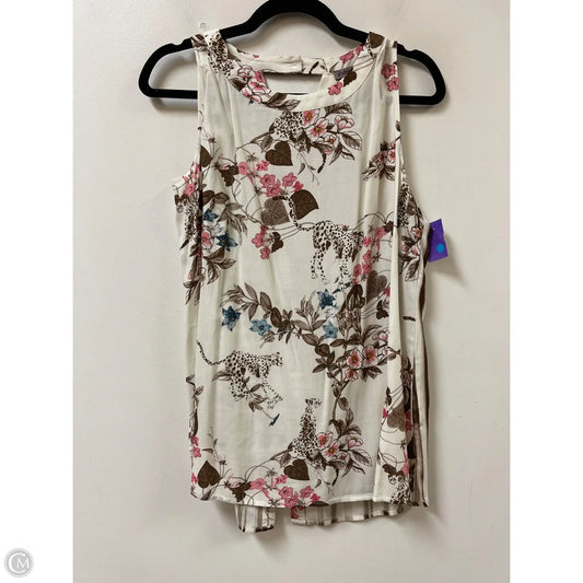 Top Sleeveless By Sharon Young In Brown & Pink, Size: S