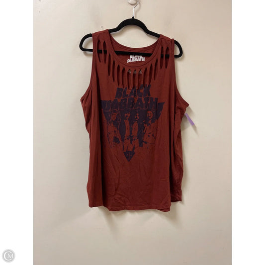 Top Sleeveless By Clothes Mentor In Brown, Size: 3x