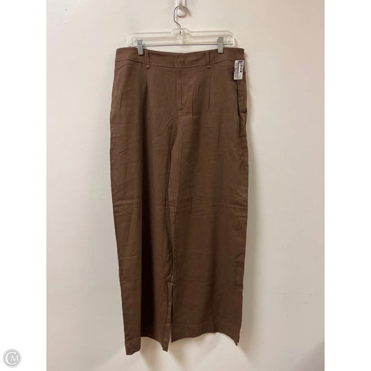 Pants Linen By Rae Mode In Brown, Size: 16