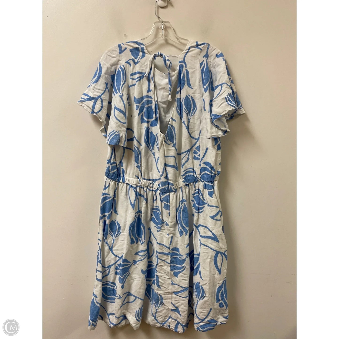 Dress Casual Short By Lane Bryant In Blue & White, Size: 2x