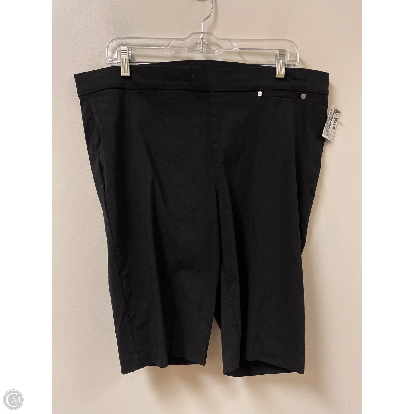 Shorts By Rafaella In Black, Size: 18