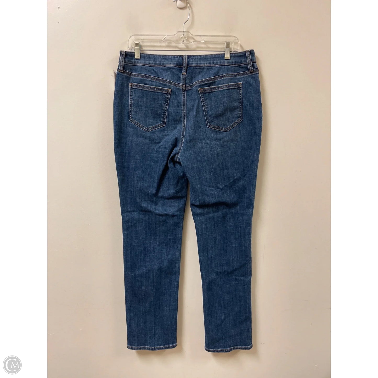Jeans Straight By Chicos In Blue Denim, Size: 10