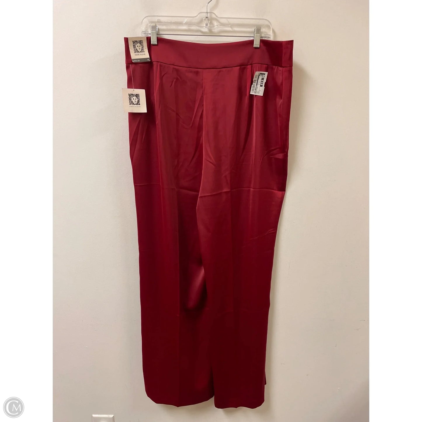 Pants Wide Leg By Anne Klein In Red, Size: 14
