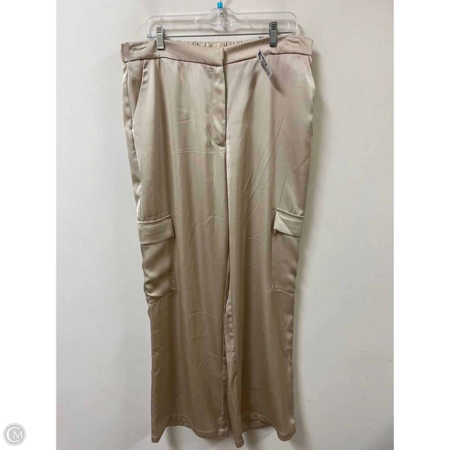 Pants Wide Leg By Clothes Mentor In Cream, Size: 14