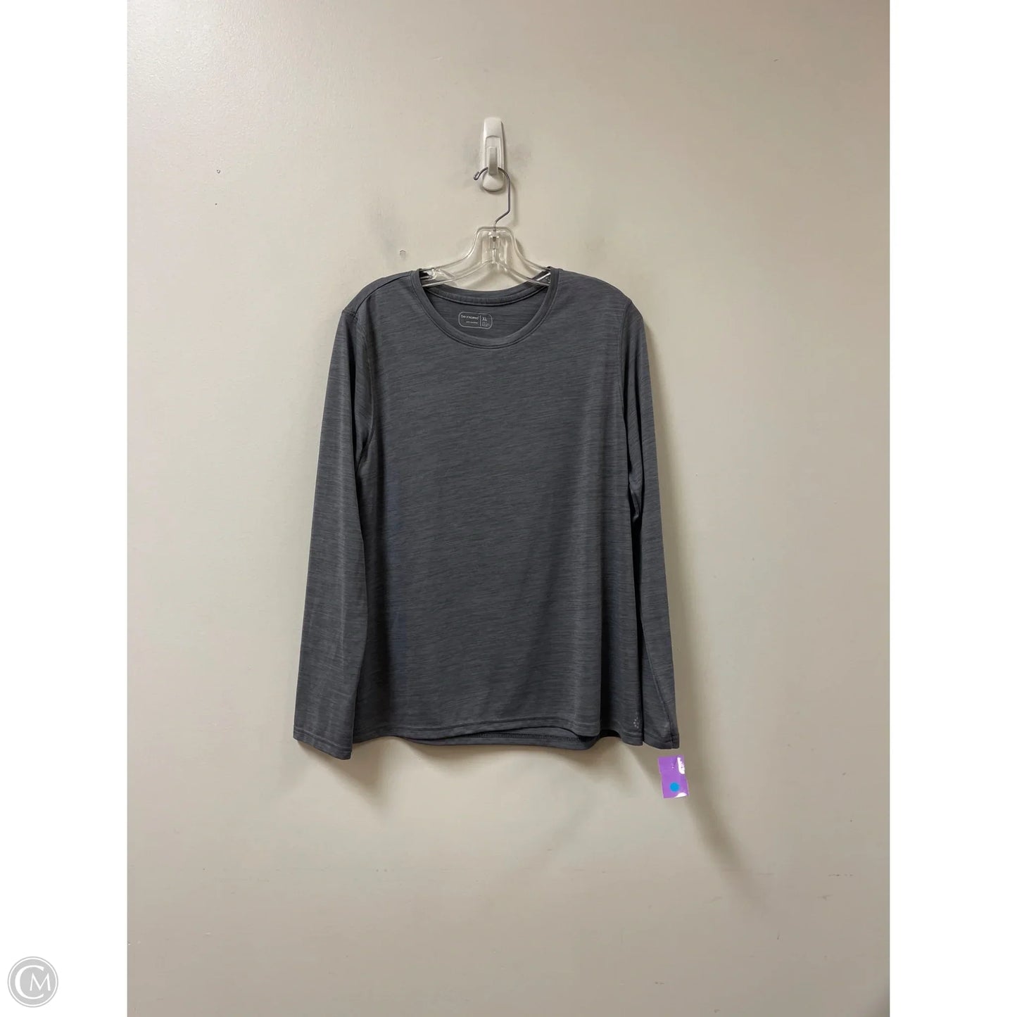 Athletic Top Long Sleeve Crewneck By Be Inspired In Grey, Size: Xl