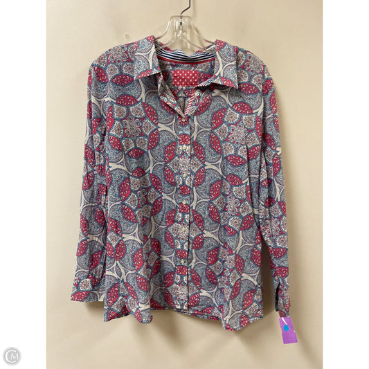 Blouse Long Sleeve By Clothes Mentor In Blue & Pink, Size: M