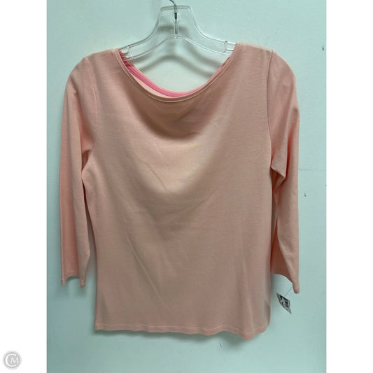Top Long Sleeve By Talbots In Pink, Size: M