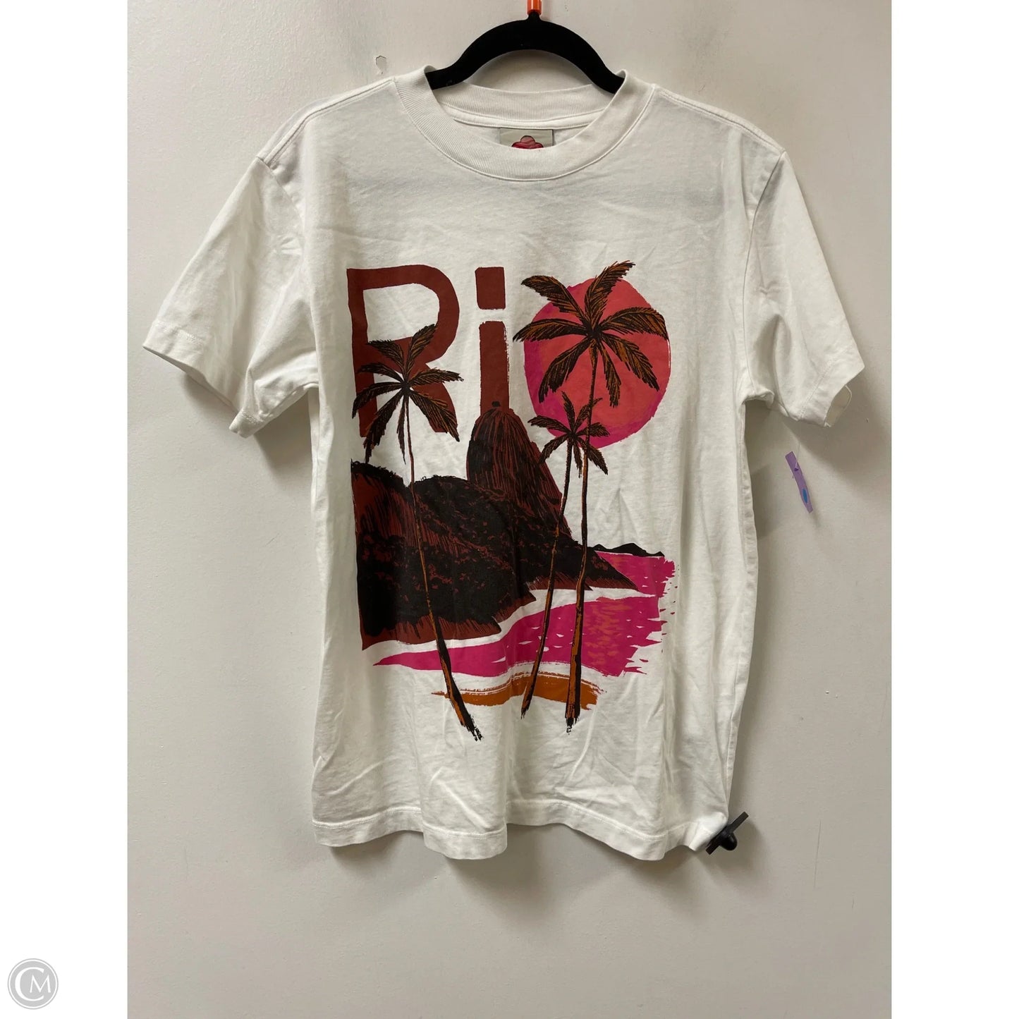 Top Short Sleeve By Farm Rio In White, Size: Xs