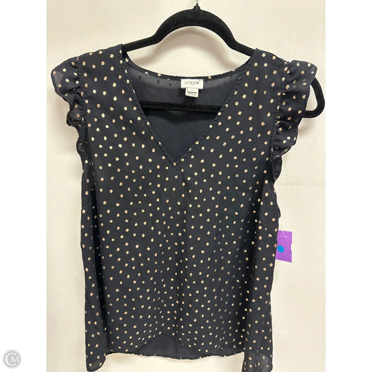 Top Sleeveless By J. Crew In Black & Gold, Size: L