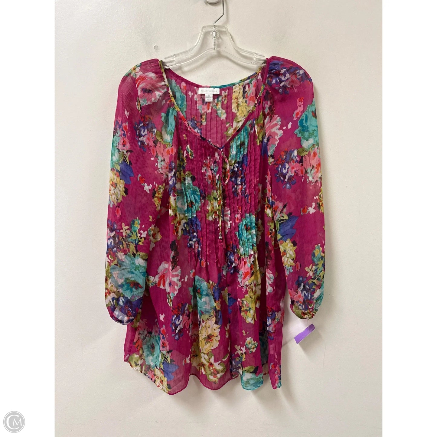 Top Long Sleeve By Charter Club In Pink, Size: Xl