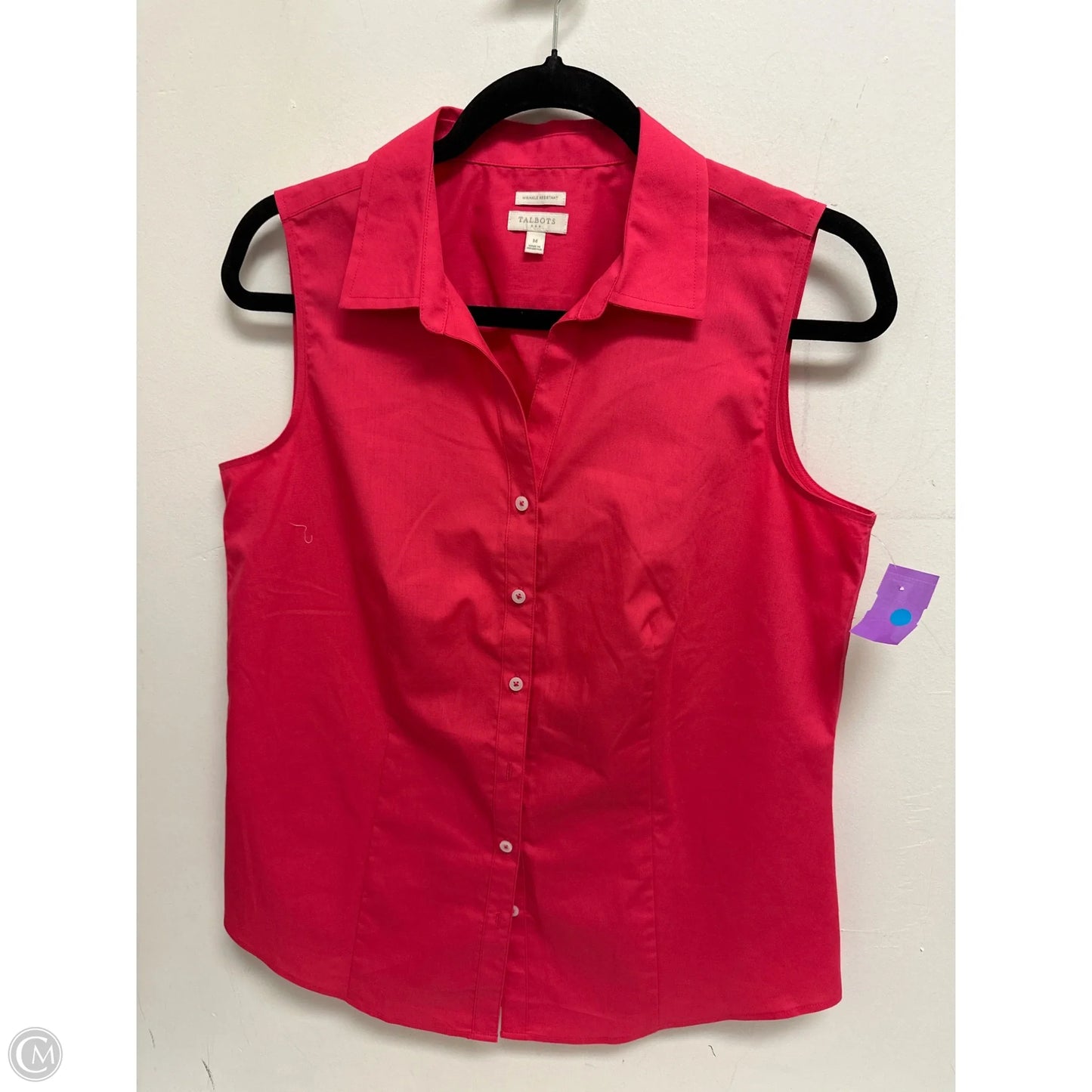 Blouse Sleeveless By Talbots In Pink, Size: M