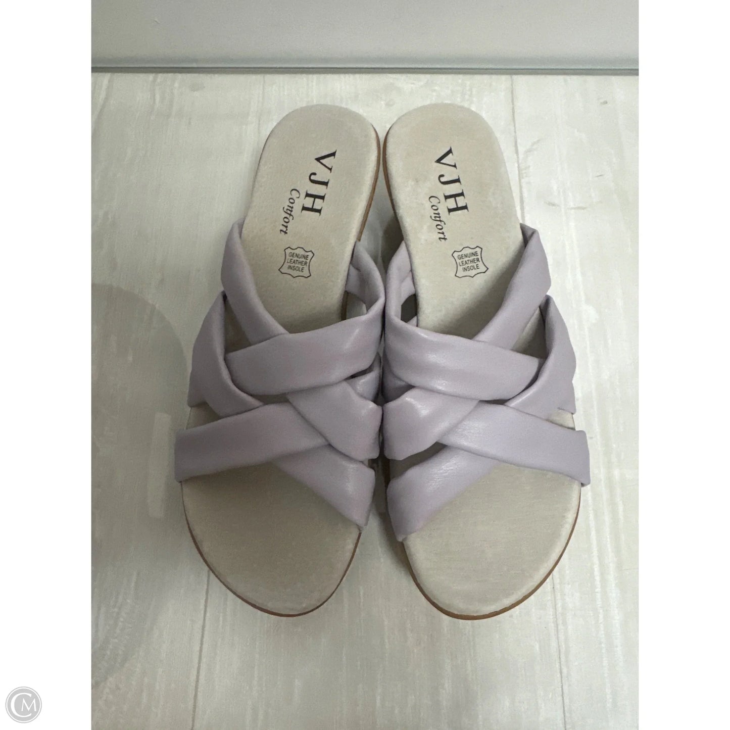 Sandals Heels Wedge By Clothes Mentor In Purple, Size: 8