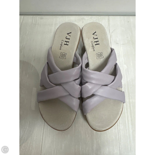 Sandals Heels Wedge By Clothes Mentor In Purple, Size: 8