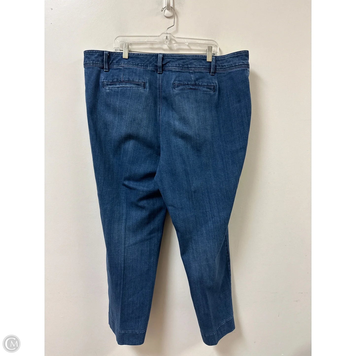 Jeans Flared By Talbots In Blue Denim, Size: 22