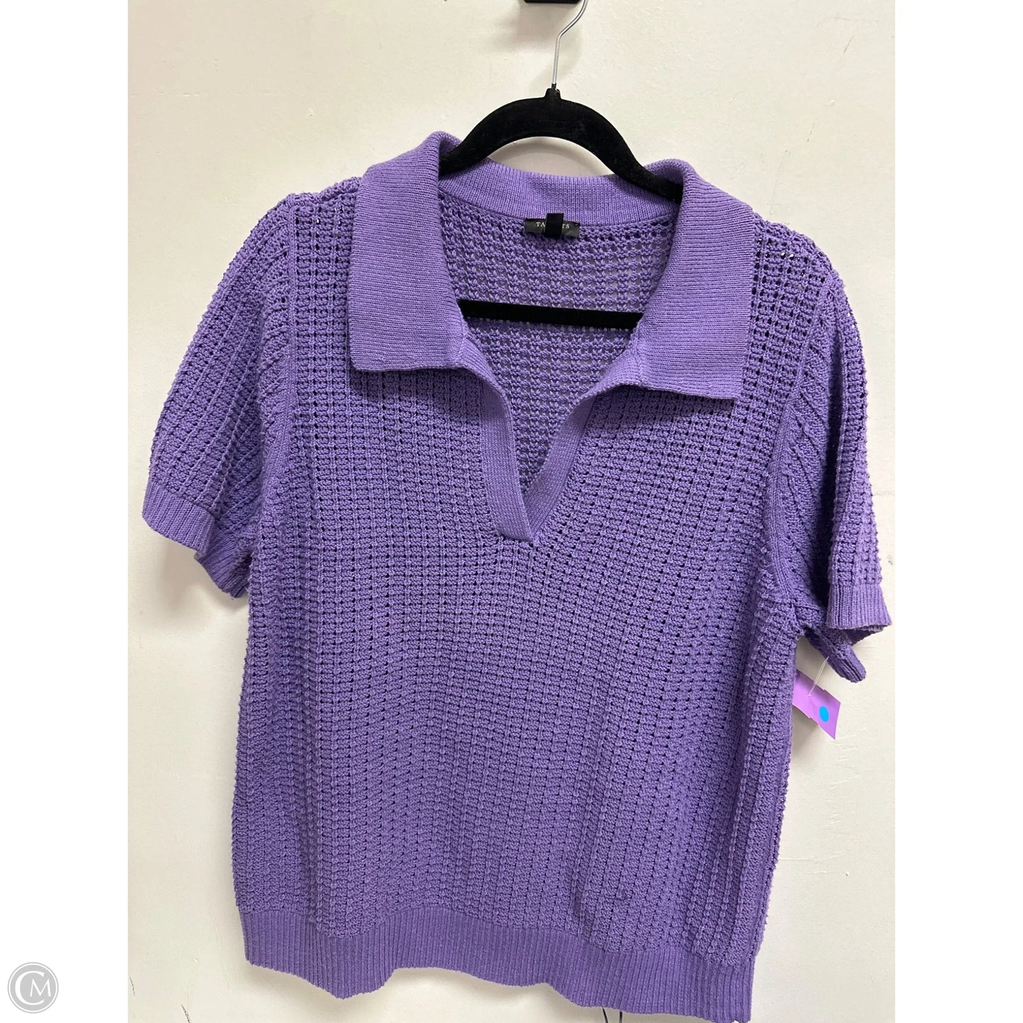 Sweater Short Sleeve By Talbots In Purple, Size: 2x