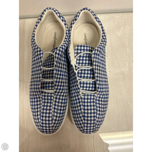 Shoes Sneakers By Comfortview In Blue & White, Size: 10