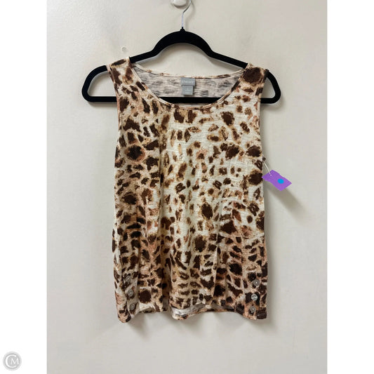 Top Sleeveless By Chicos In Animal Print, Size: S