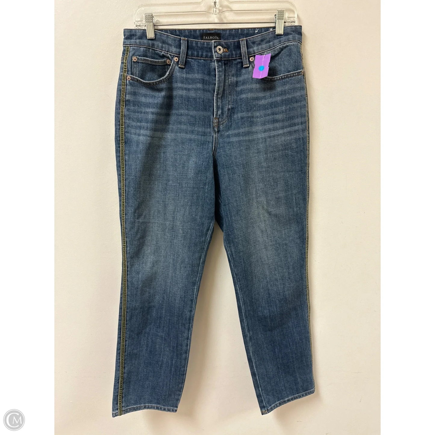 Jeans Straight By Talbots In Blue Denim, Size: 8