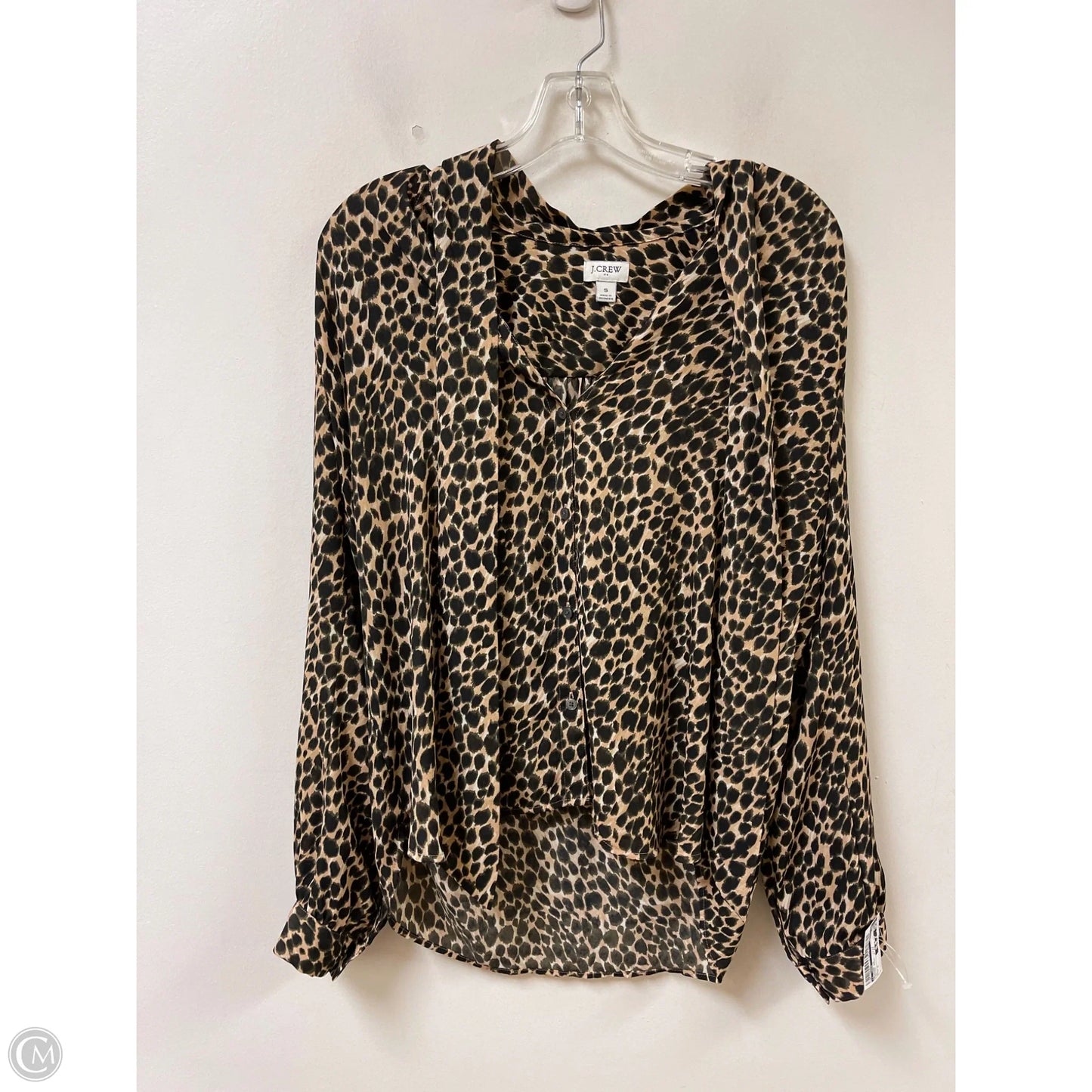 Blouse Long Sleeve By J. Crew In Animal Print, Size: S