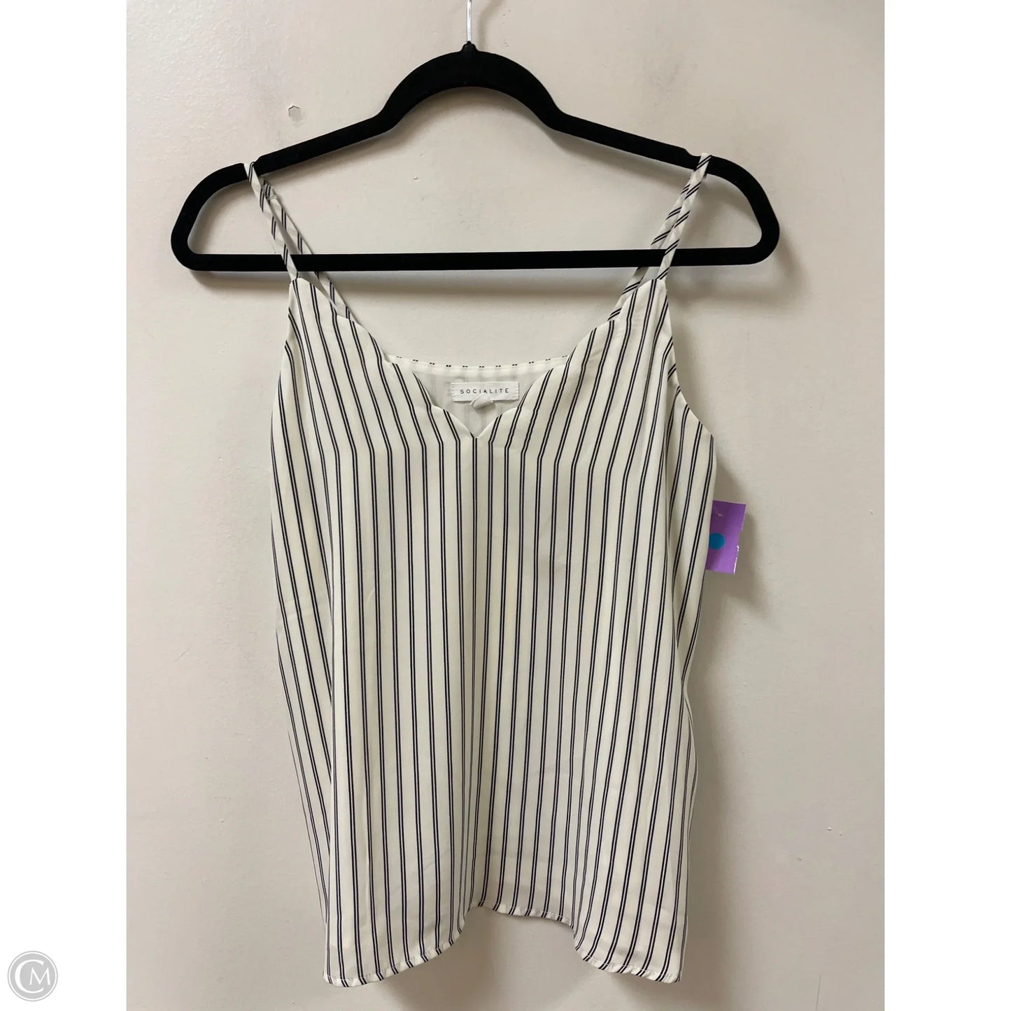 Top Sleeveless By Socialite In Striped Pattern, Size: Xs