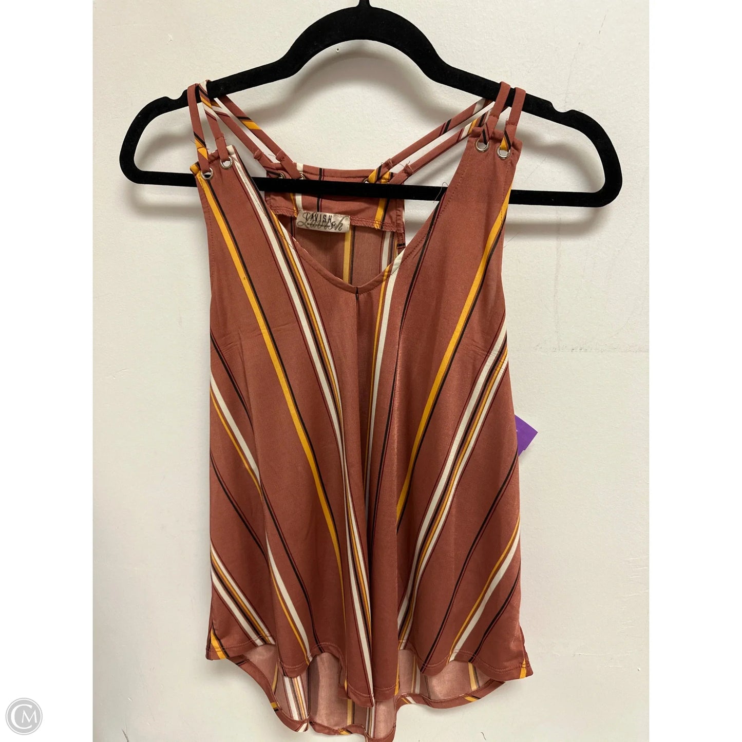 Top Sleeveless By Lavish In Striped Pattern, Size: M