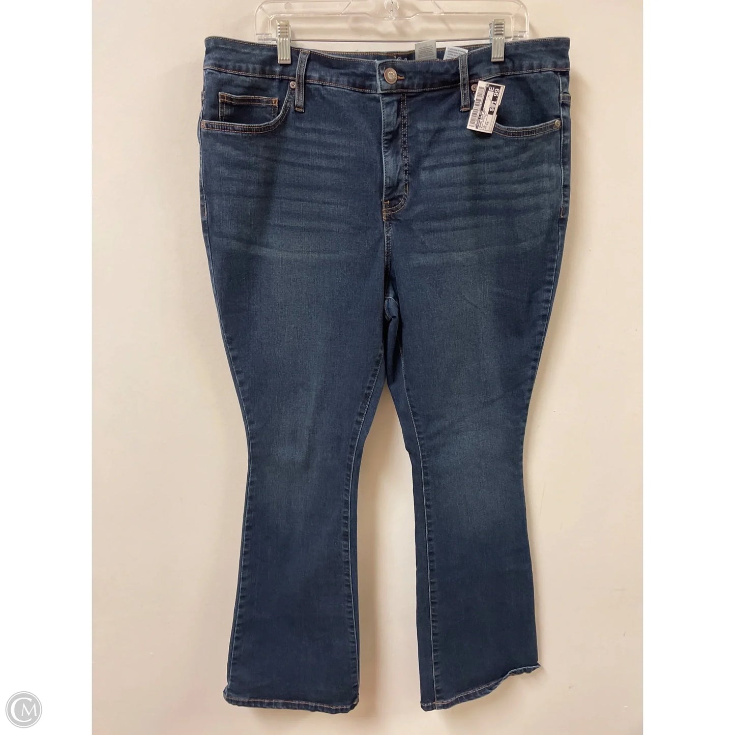 Jeans Boot Cut By Terra & Sky In Blue Denim, Size: 16