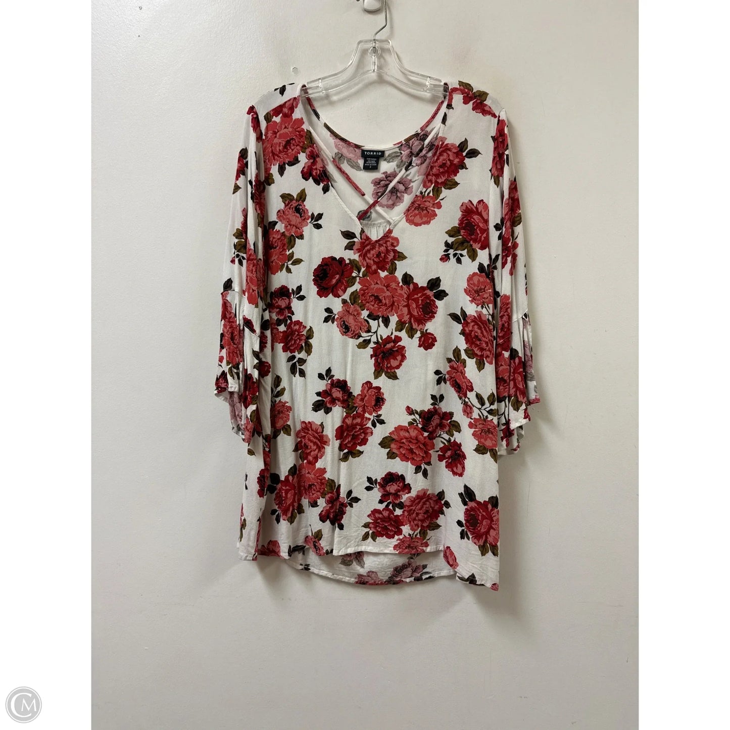 Top Long Sleeve By Torrid In Floral Print, Size: 3x