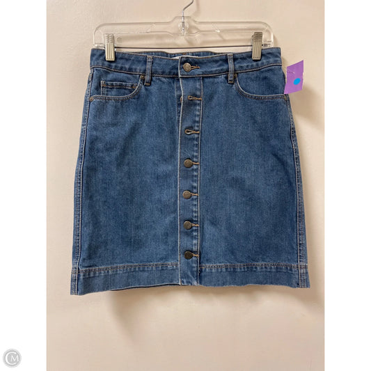 Skirt Mini & Short By Loft In Blue Denim, Size: 0