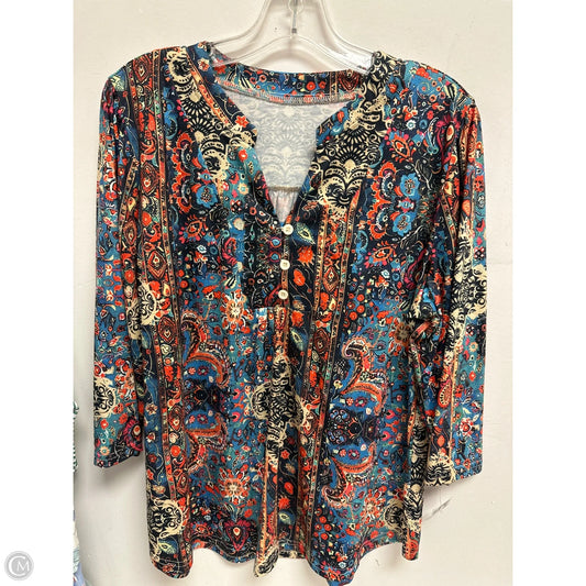 Top Long Sleeve By Clothes Mentor In Multi-colored, Size: M