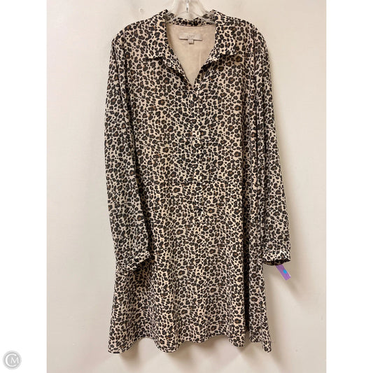 Dress Casual Short By Loft In Animal Print, Size: Xl