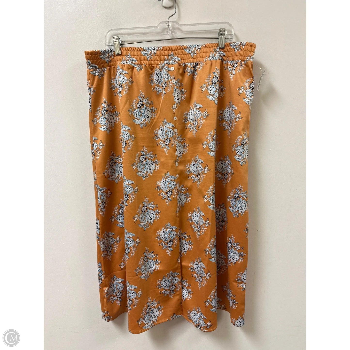 Skirt Midi By Loft In Blue & Orange, Size: 16