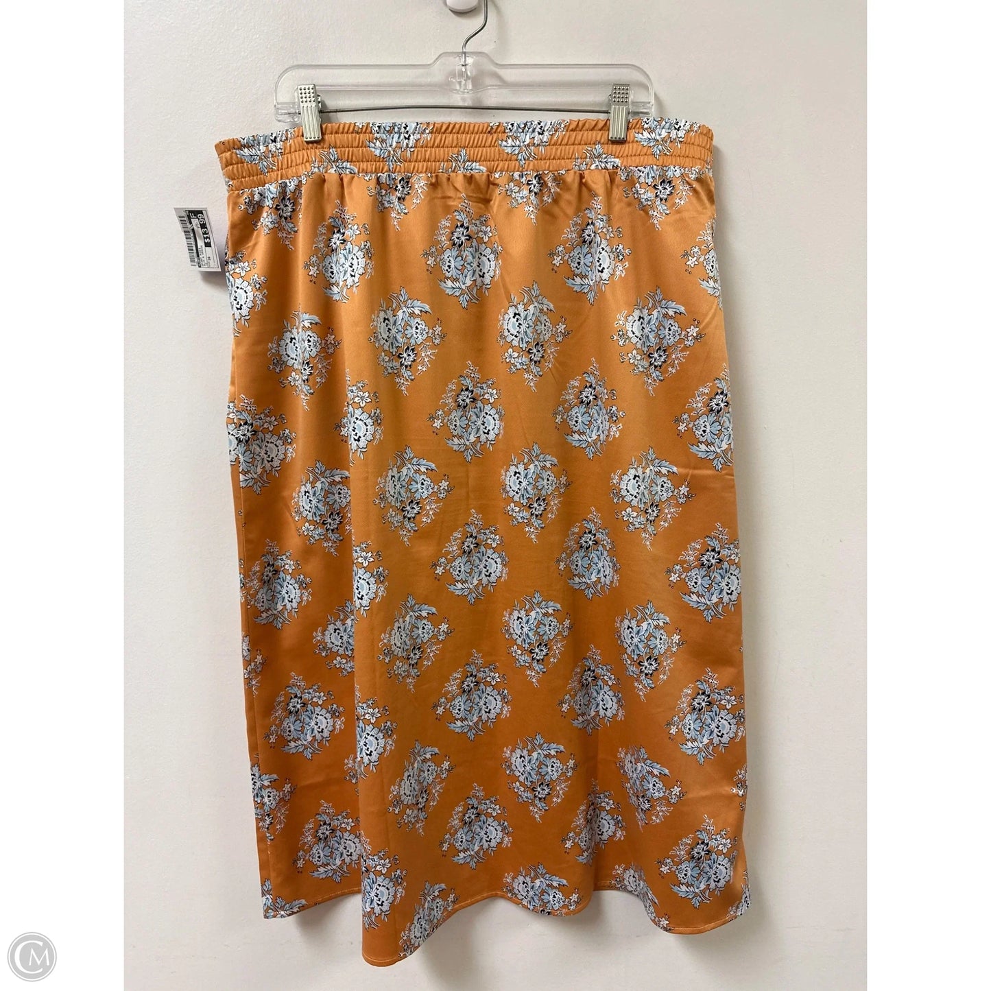 Skirt Midi By Loft In Blue & Orange, Size: 16